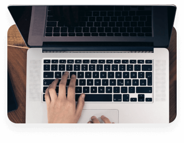 laptop on table